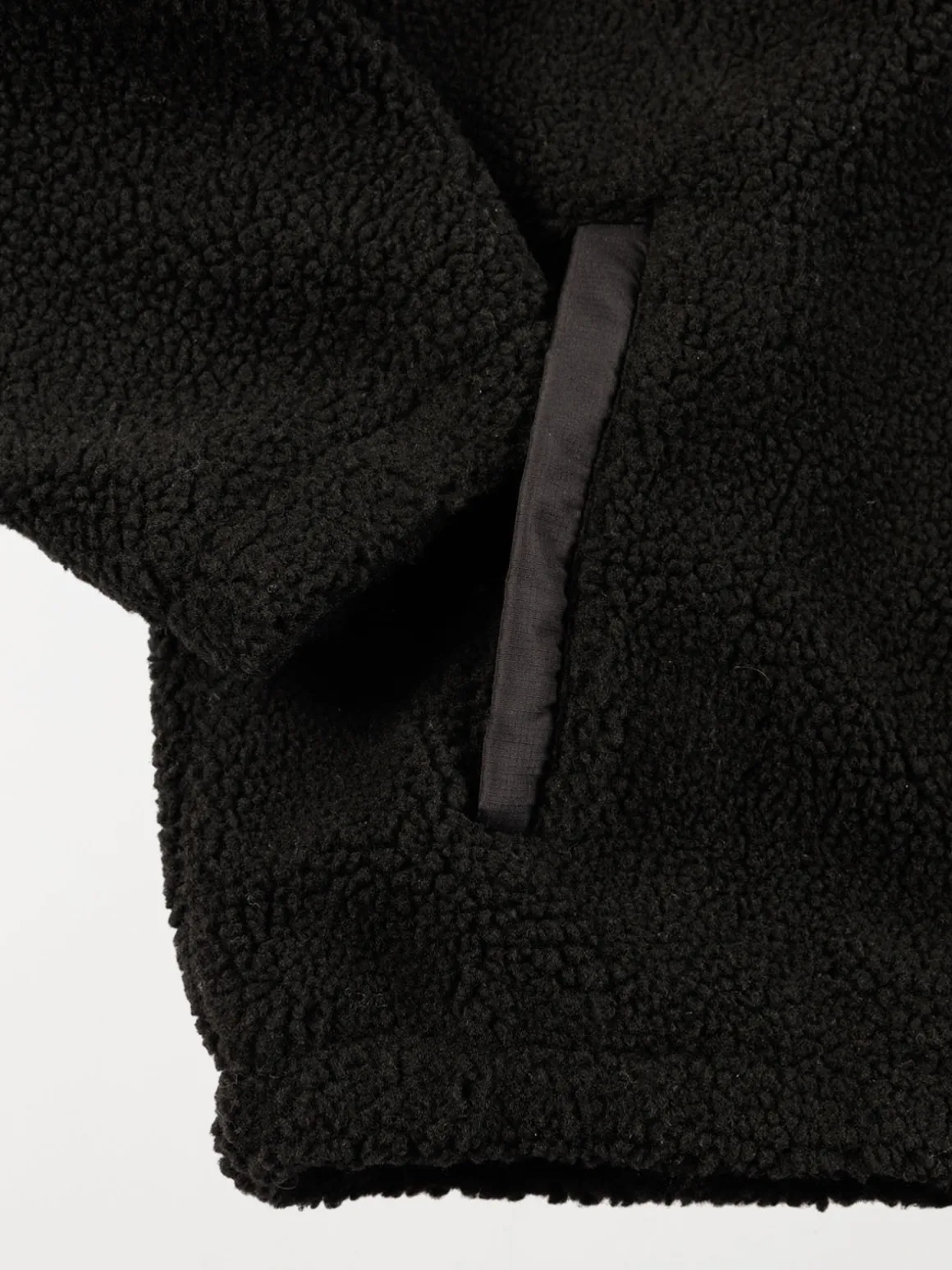 Blouson sherpa noir garçon (XXS-M)