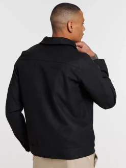 Blouson zippé suédine homme