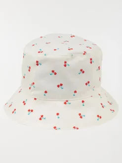 Bob écru motif cerises enfant