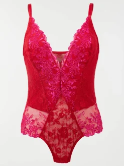 Body dentelle rouge kiss femme (85A-95D)