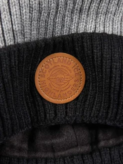 Bonnet doublure polaire gris chiné homme