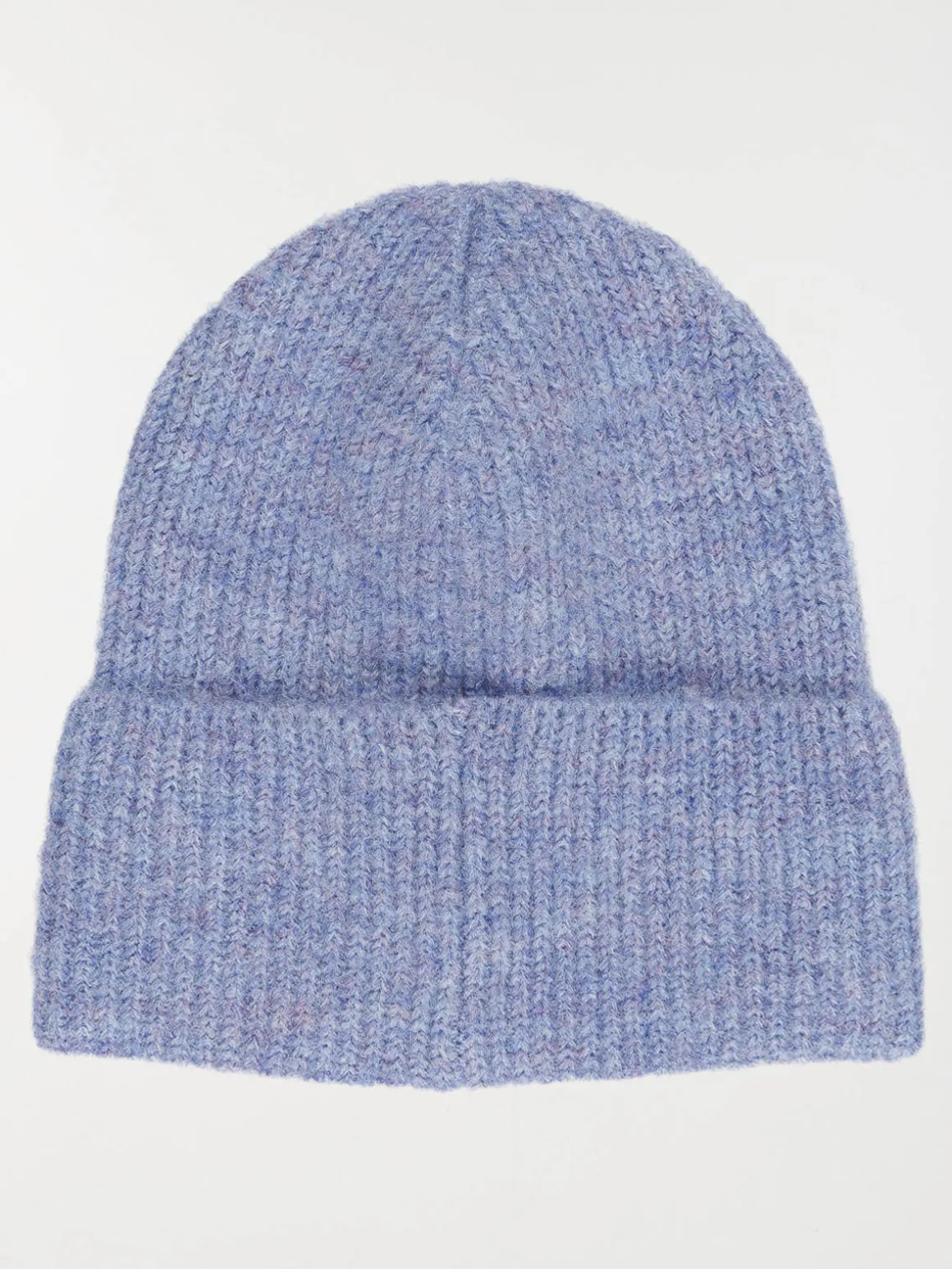 Bonnet en tricot bleu lavande femme
