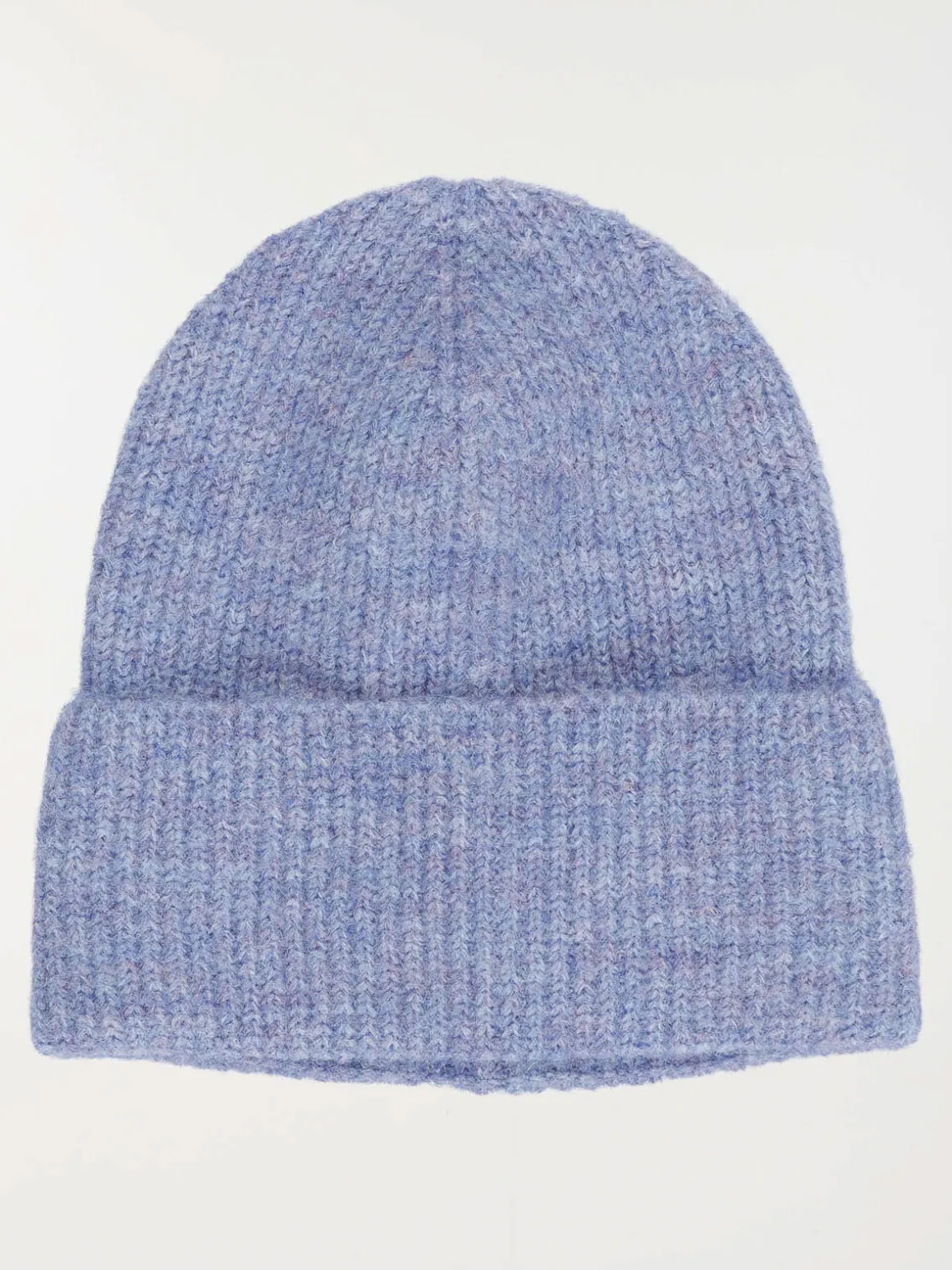 Bonnet en tricot bleu lavande femme