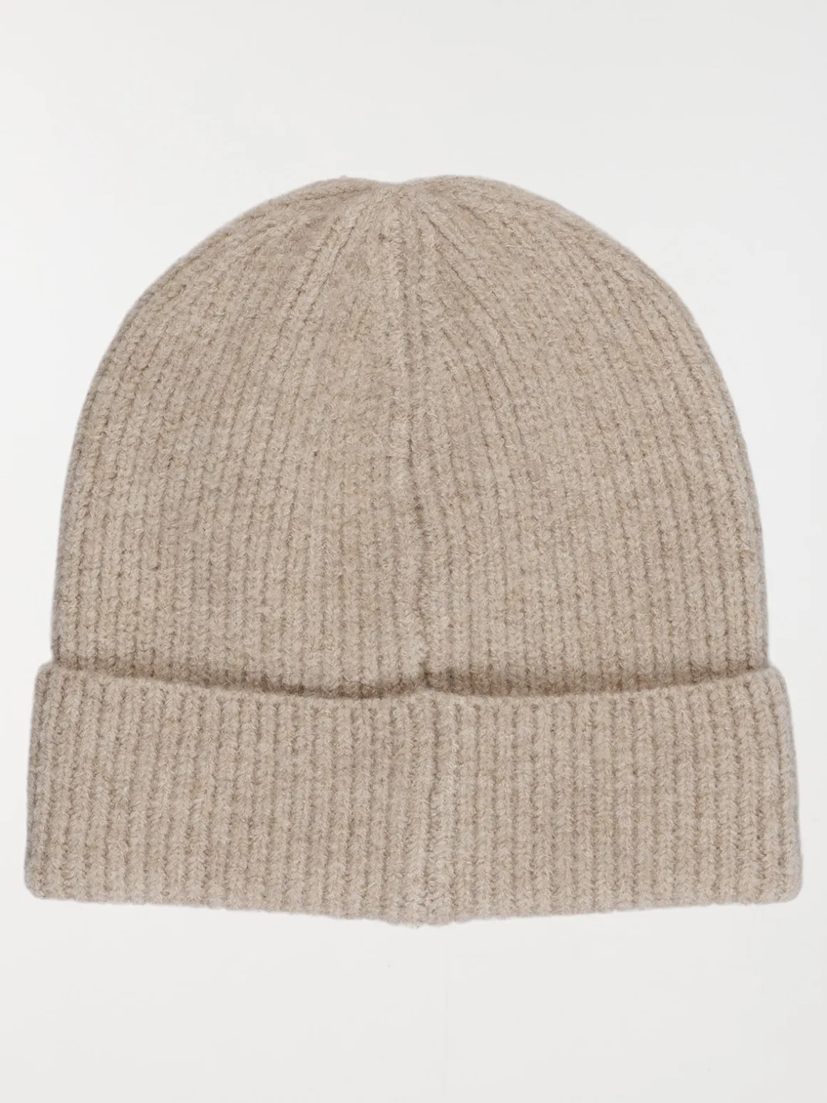 Bonnet en tricot camel chiné femme