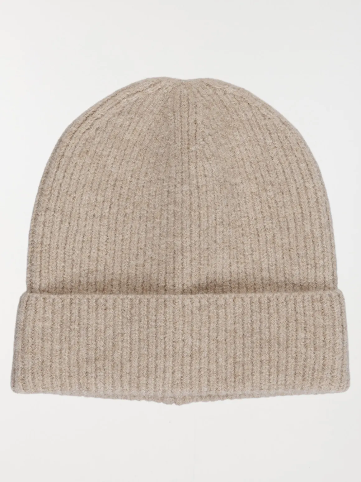 Bonnet en tricot camel chiné femme