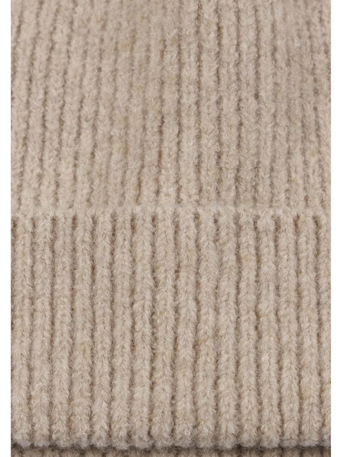 Bonnet en tricot camel chiné femme