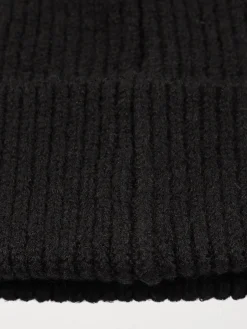 Bonnet en tricot noir femme