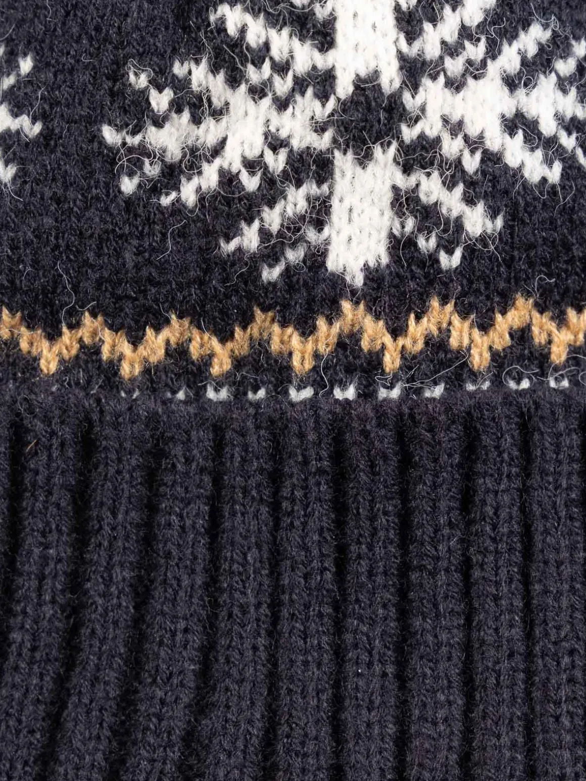 Bonnet jacquard pompon garçon