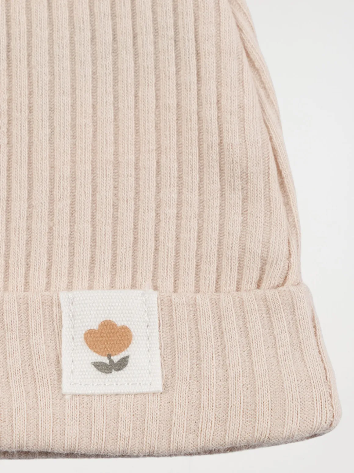 Bonnet naissance fleur rose bébé