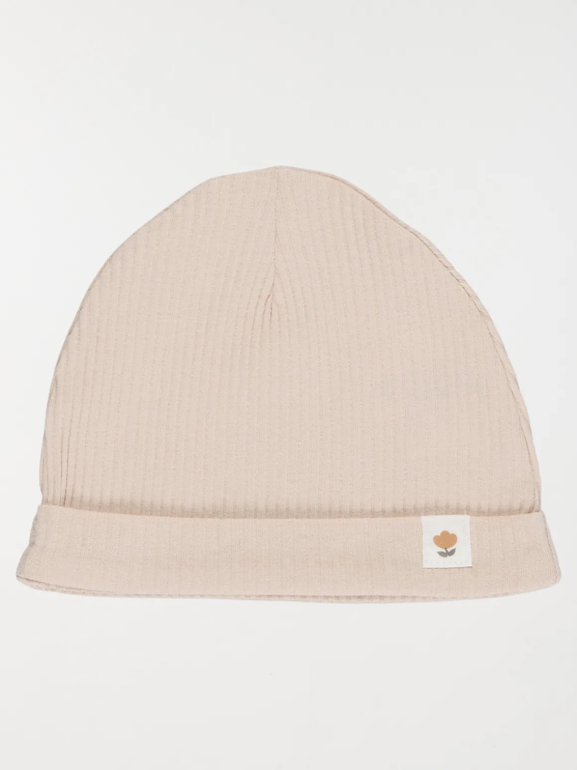 Bonnet naissance fleur rose bébé