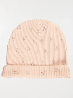 Bonnet naissance rose baby (0-3M)