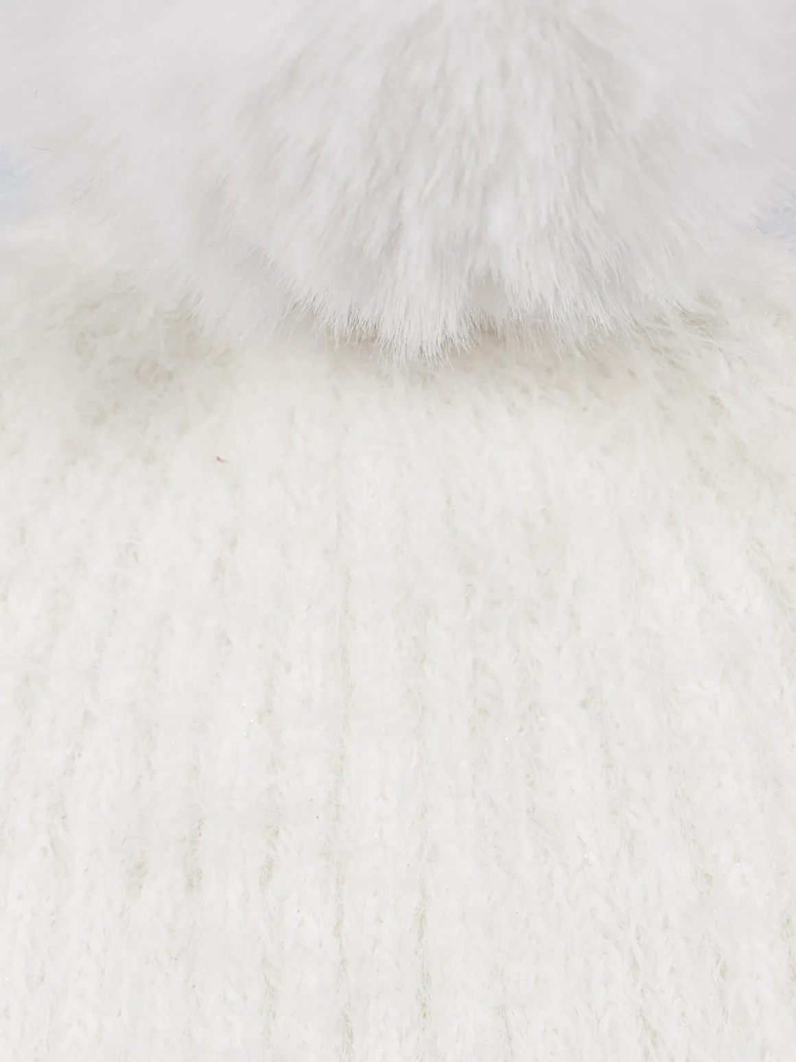 Bonnet pompons écru femme