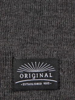 Bonnet revers anthracite chiné homme