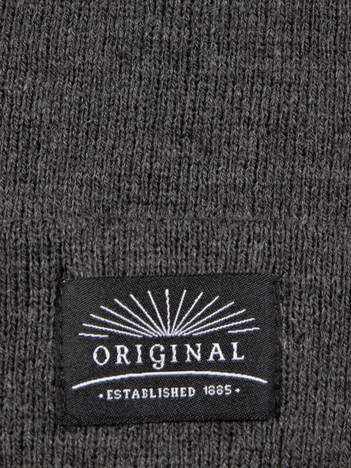 Bonnet revers anthracite chiné homme