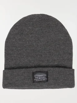 Bonnet revers anthracite chiné homme