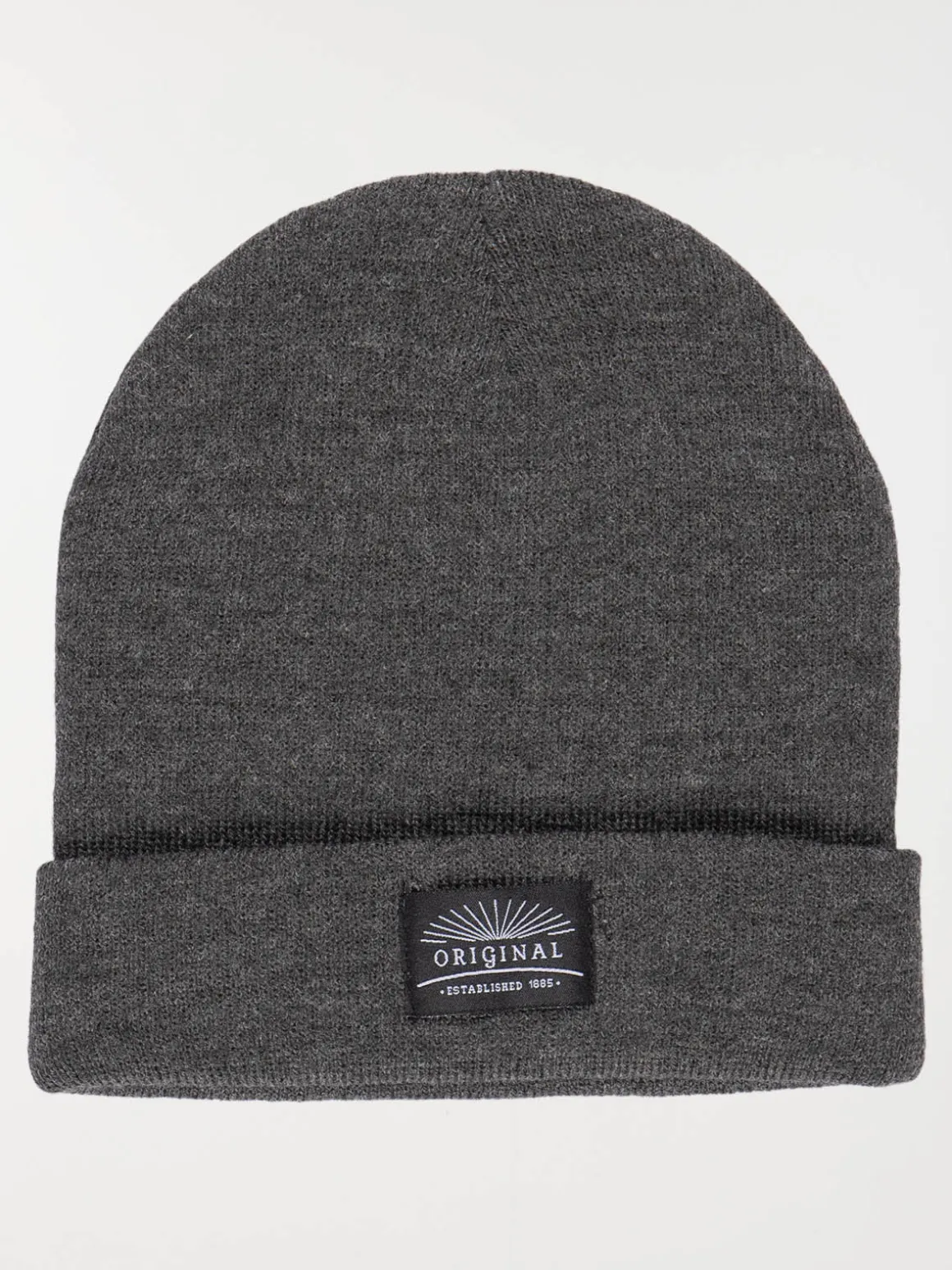 Bonnet revers anthracite chiné homme