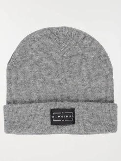 Bonnet revers gris chiné femme