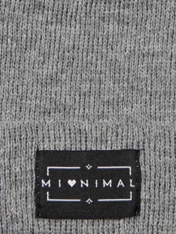 Bonnet revers gris chiné femme