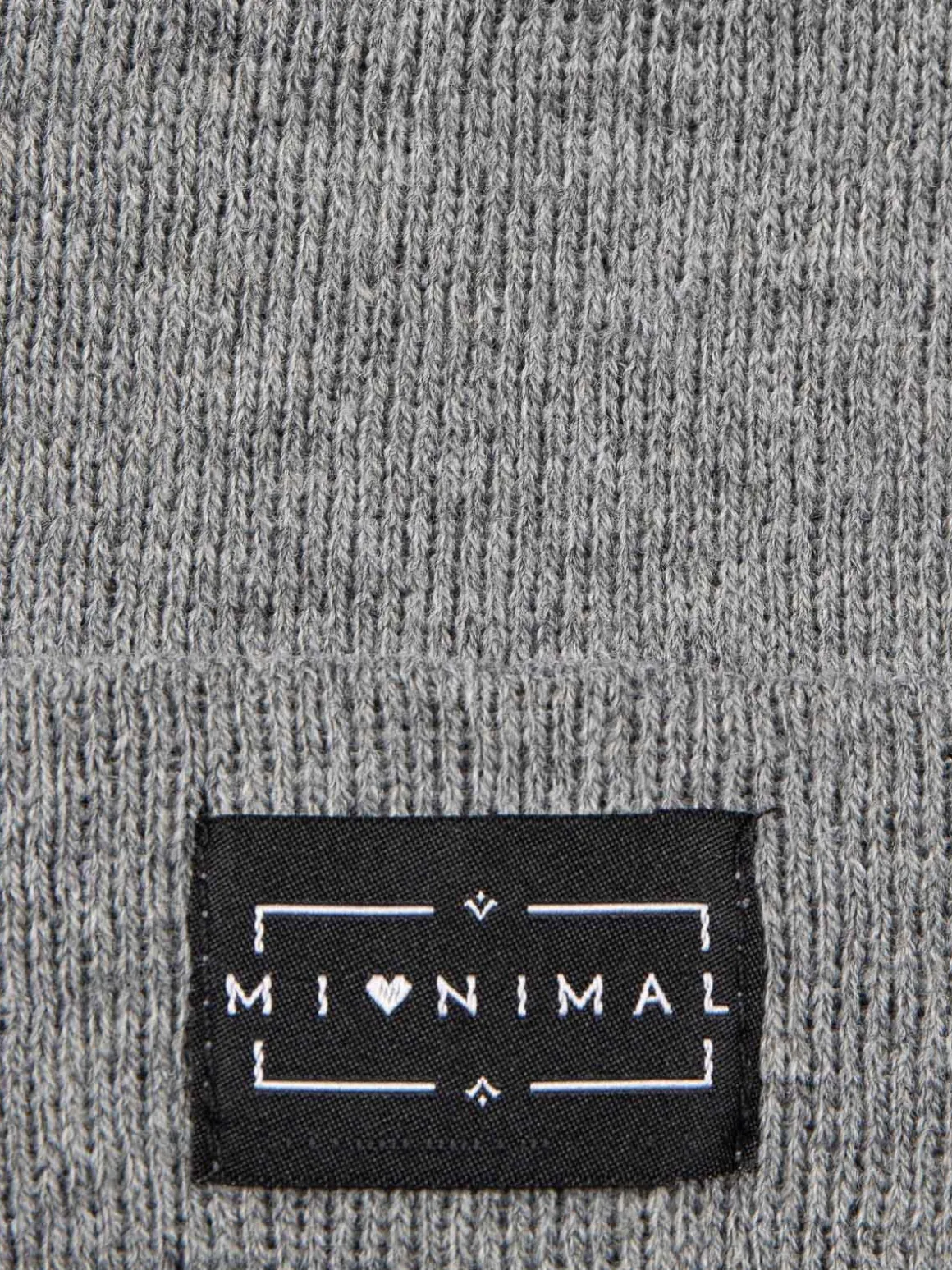 Bonnet revers gris chiné femme