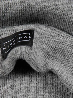 Bonnet revers gris chiné femme