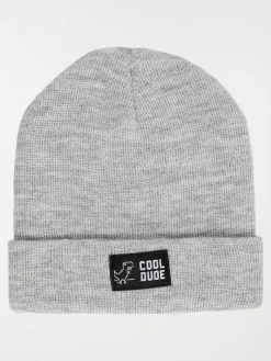 Bonnet revers gris clair chiné garçon
