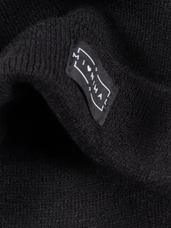 Bonnet revers noir femme
