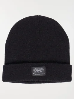 Bonnet revers noir homme