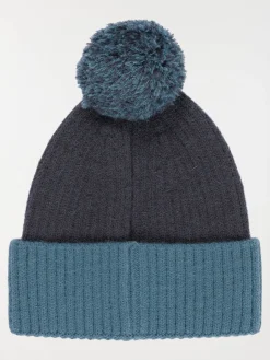 Bonnet tricolore pompon garçon