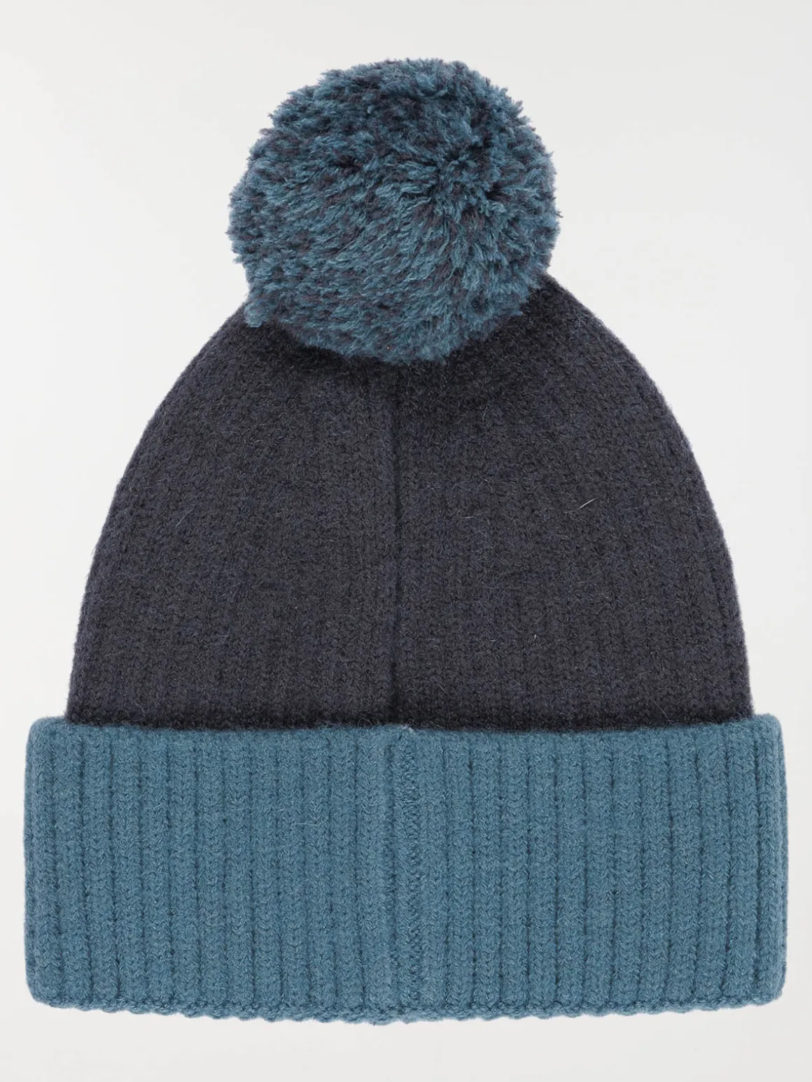 Bonnet tricolore pompon garçon