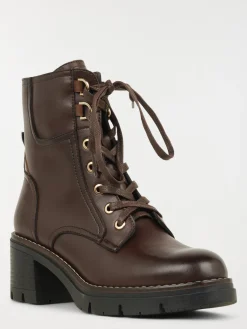 Boots à lacet bordeaux femme (36-41)