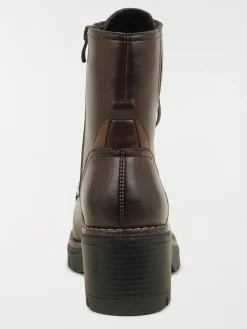 Boots à lacet bordeaux femme (36-41)