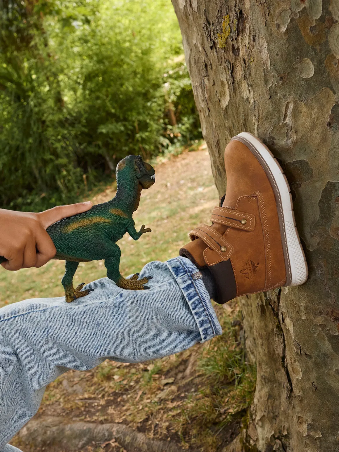 Boots à scratchs camel garçon (24-30)