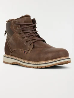 Boots fourrées homme marron (40-46)