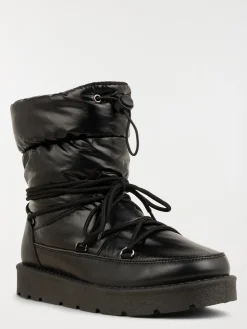Boots lacets noires femme (36-41)