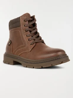 Boots marrons lacets homme (40-46)