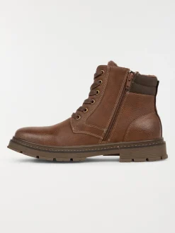 Boots marrons lacets homme (40-46)