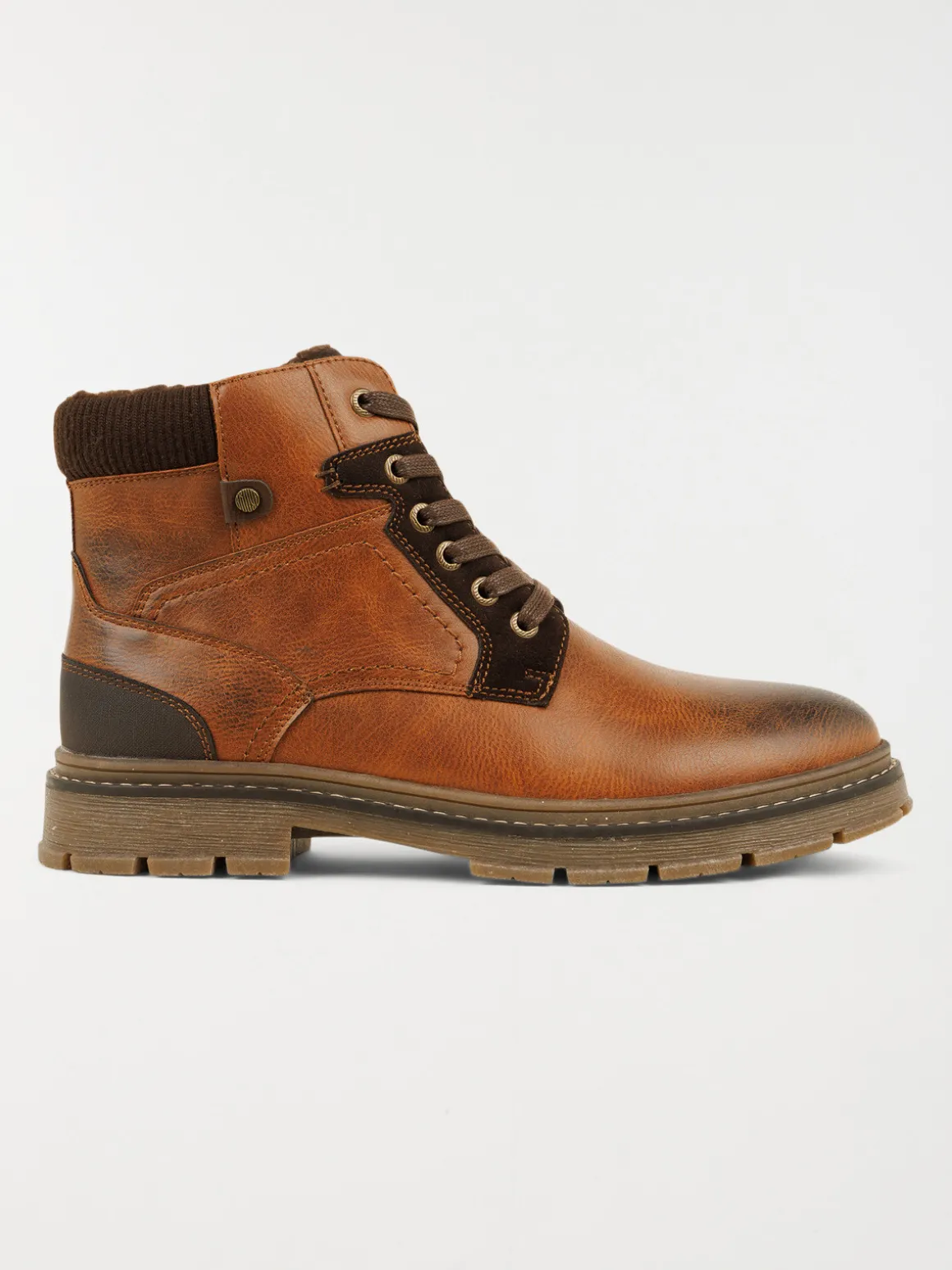 Boots marrons lacets homme (41-46)