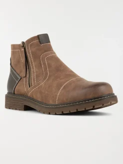 Boots zippées marrons homme (40-45)