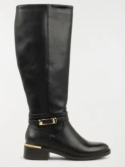 Botte plate femme détails dorés (36-41)
