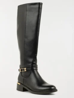 Botte plate femme détails dorés (36-41)