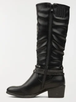 Bottes femme plissées noir (36-41)