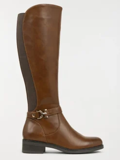 Bottes marrons à talon femme (36-41)