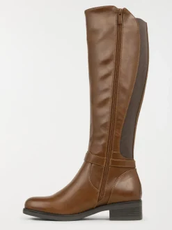 Bottes marrons à talon femme (36-41)