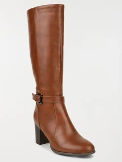 Bottes marrons à talon femme (36-41)