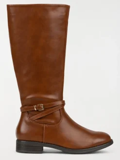 Bottes marrons plates femme (36-41)