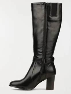 Bottes noires à talon femme (36-41)