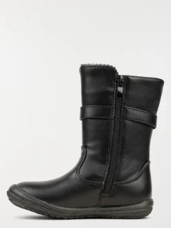 Bottes noires bride noeud fille (31-35)
