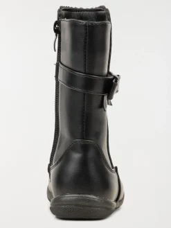 Bottes noires bride noeud fille (25-30)