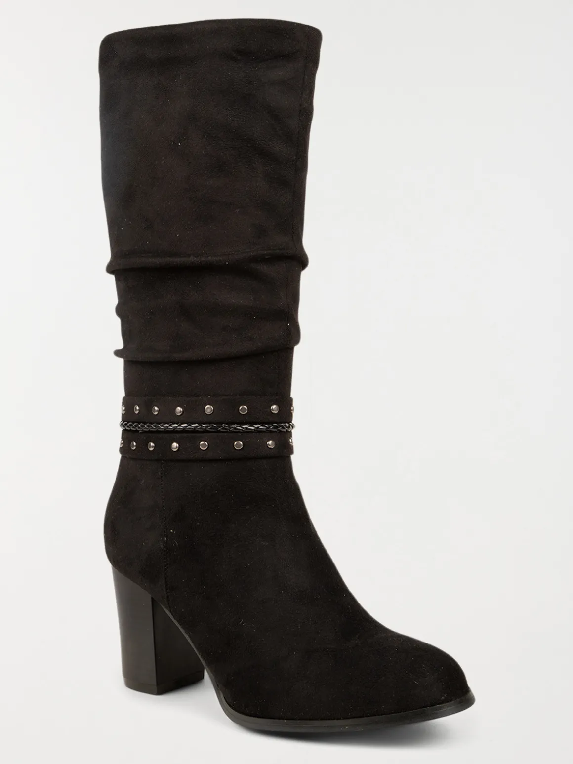 Bottes noires plissées femme (36-41)