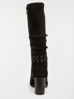 Bottes noires plissées femme (36-41)